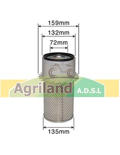 Filtre à air extérieur 3125251R1 , 9957615 , AH19852 , AL17255 , AM19852 , AT18649T , AT18650T , AT18852H , AT20728 , FG6340316  2