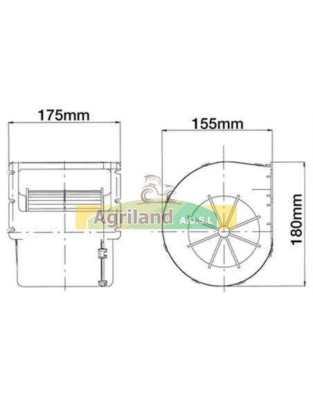 Moteur de ventilateur 12V AL110881 , AL173961 , AL214942 , AL75105 , AL80700