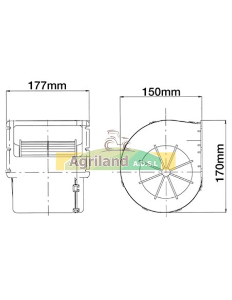 Moteur de ventilateur 12V AL39043