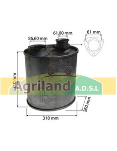 Pot d'échappement 640AL117923 , AL117923 2