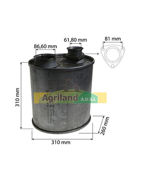 Pot d'échappement 640AL117923 , AL117923