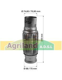 Tube d'échappement flexible 640AL151148 , AL151148 2