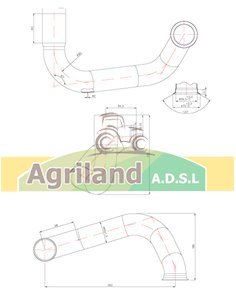 Tube d'échappement 640L110392 , L110392  2