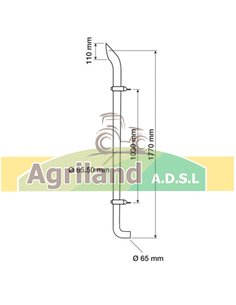 Tuyau d'échappement AL116902 , RE214751 2