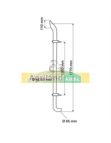 Tuyau d'échappement AL116902 , RE214751