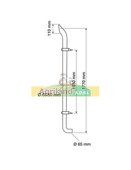Tuyau d'échappement AL116902 , RE214751 Tuyau d'échappement AL116902 , RE214751