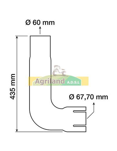 Tube d'échappement L102641 Tube d'échappement L102641