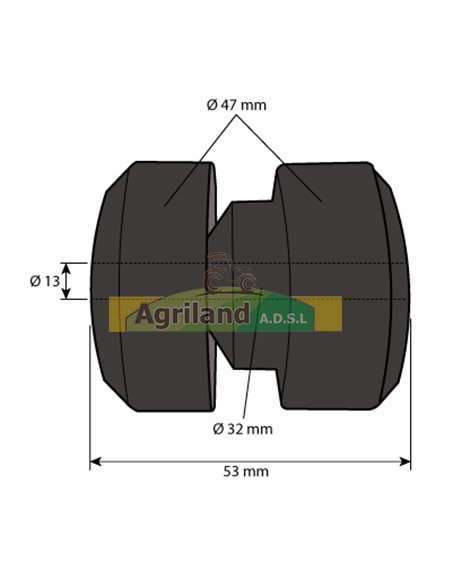 Silentbloc moteur Ø 13.5x48mm AL77942