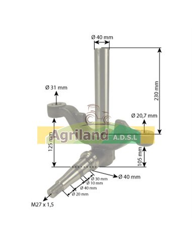 Fusée droiteL230 02386802 , 02386803 , 2386802 , 2386803 , K2386803 