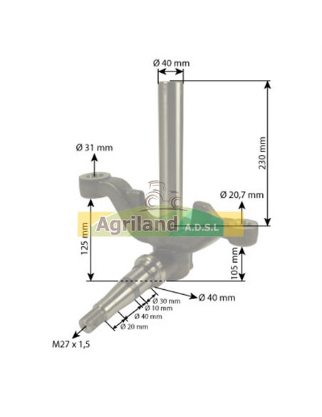 Fusée droiteL230 02386802 , 02386803 , 2386802 , 2386803 , K2386803 