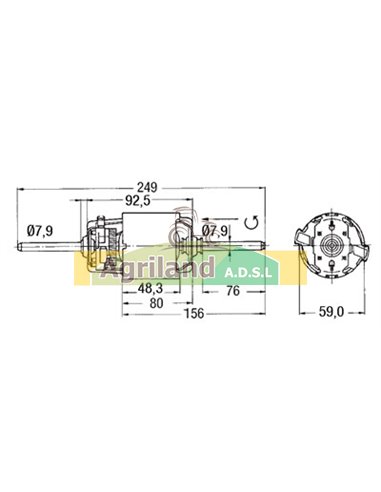 Moteur de ventillateur 02375515 , 04378971 , 83982767 , E9NN18459AA , E9NN18459AB , F281.500.260.060 , F281500260060 