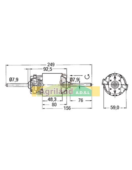 Moteur de ventillateur 02375515 , 04378971 , 83982767 , E9NN18459AA , E9NN18459AB , F281.500.260.060 , F281500260060 