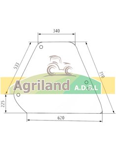 Vitre latérale doite ou gauche plate non teintée 5124412