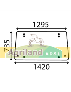 Vitre arrière bombée non teintée 5129357