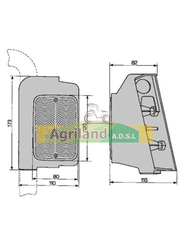Feu avant droit 173x110mm 5116238