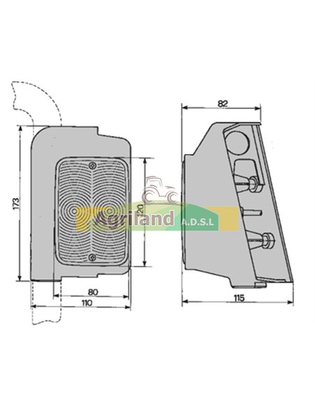 Feu avant droit 173x110mm 5116239