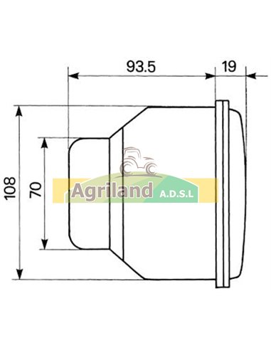 Optique phare avant gauche et droit 193x135mm 5155603