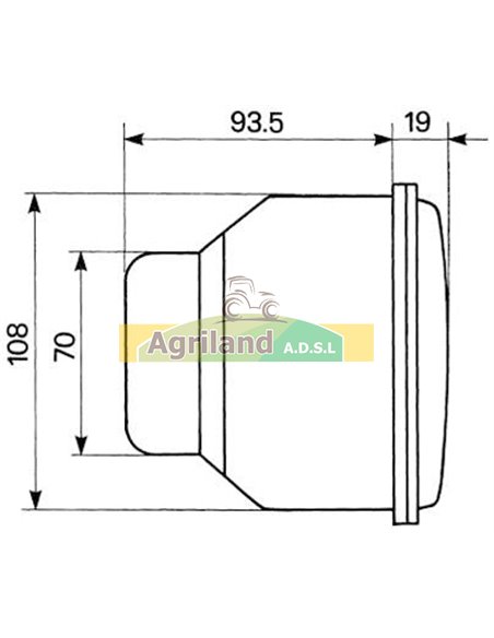 Optique phare avant gauche et droit 193x135mm 5155603