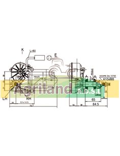 Moteur d''essuie-glace 12V AL34843 , AL35843 , AL55527 , ER047208 , ER47208 2