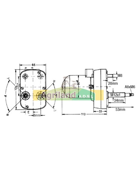 Moteur d'essuie-glace 12V 1328080C1 , 3113074R91 , 3125203R1 , 3125203R91