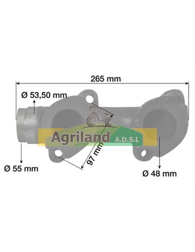 Collecteur d'échappement arrère 83999288 , 87800550 , E9NN9431AA , E9NN9431CA