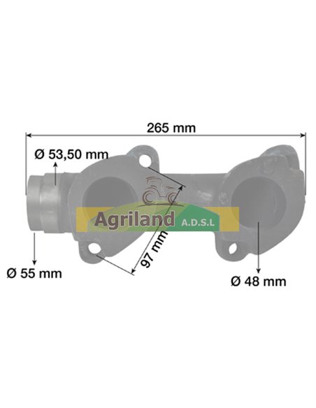 Collecteur d'échappement arrère 83999288 , 87800550 , E9NN9431AA , E9NN9431CA