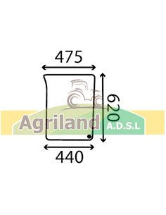 Vitre de labour gauche bombée et teintée L114753 , L171331 , S-L114753 , SL114753