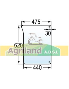 Vitre de labour gauche bombée et teintée L78533 , L78535 , S-L78533 , SL78533