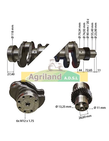 Vilebrequin 6005028696 , RE504639 , RE515785 , RE52850