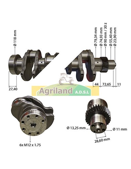 Vilebrequin 6005028696 , RE504639 , RE515785 , RE52850