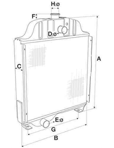 Radiateur 3223389R91, 3148115R1