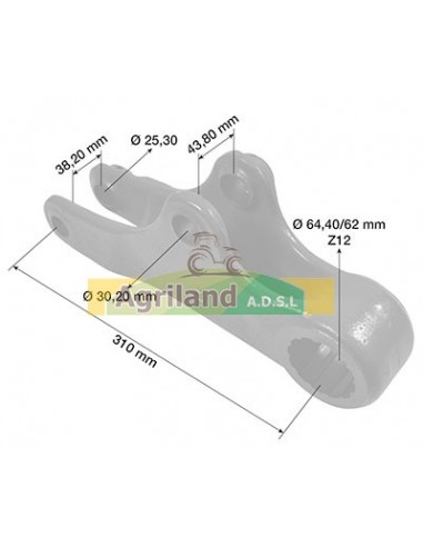 Bras de relevage supérieur droit cat.3 L116618 