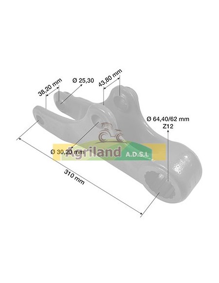 Bras de relevage supérieur droit cat.3 L116618 