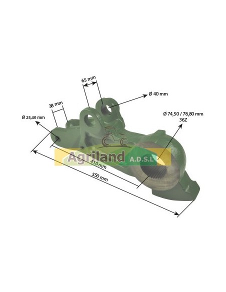 Bras de relevage supérieur droit cat.3 L100694 , R126713  Bras de relevage supérieur droit cat.3 L100694 , R126713