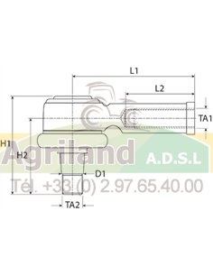 Rotule de barre de direction 3045309R91 2