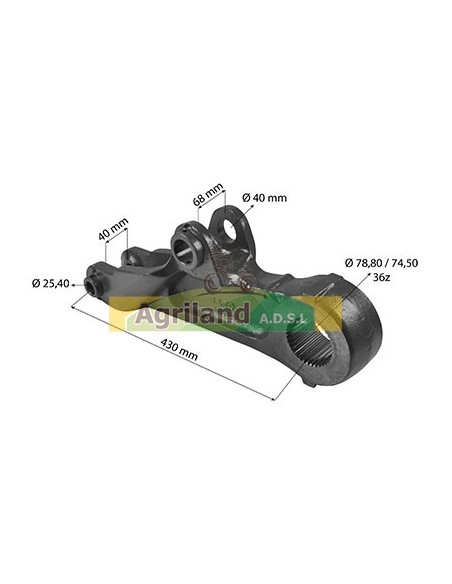 Bras de relevage supérieur gauche cat.3 L100693 