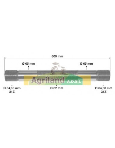 Arbre de relevage hydraulique L113892 , L152475 , L76094 