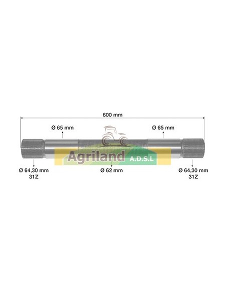 Arbre de relevage hydraulique L113892 , L152475 , L76094 