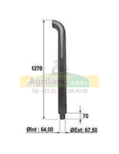 Tube d'extension Ø 63 - L. 1276 mm 251844A1