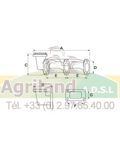 Collecteur d'échappement 3138941R11 2