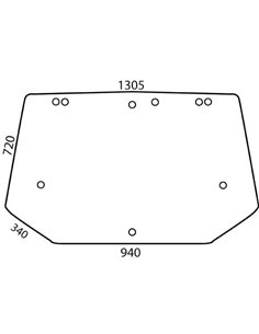 Vitre arrière supérieure  82005316, 5178304