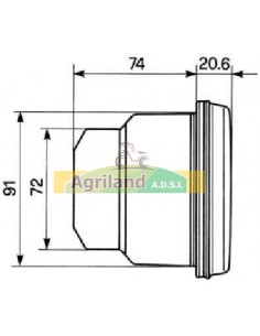 Optique Feu avant droit john deere serie 6000 6010 2 AL75338 , RE56964 2