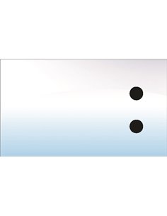 Vitre arrière inférieure 2 trous 83932020