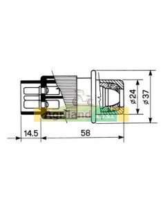 Fiche plastique 3 pôles mâles - 12/24V 01143530 , 03606234 , 04376944 , 1-40-171-022 , 1143530 , 140171022 , 1533899 , 1533899C1 2
