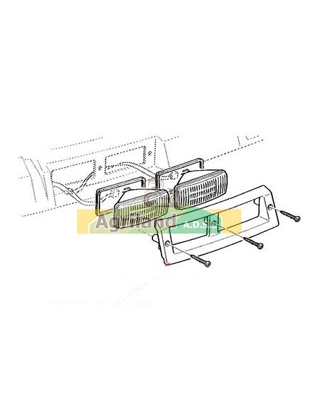 Ensemble de lampe de cabine avant adaptable john deere R161288, RE37450, L102378, L101854
