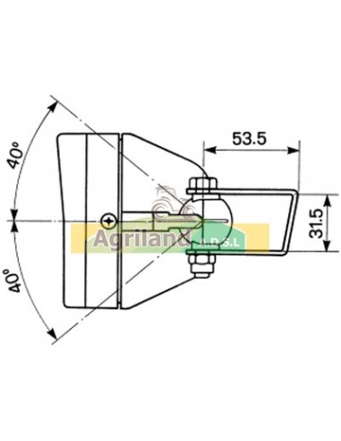 Phare de travail latéral gauche H3 31636910 , 3611781M91 , IH140172026 , V31636910 