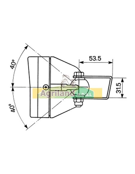 Phare de travail latéral gauche H3 31636910 , 3611781M91 , IH140172026 , V31636910 