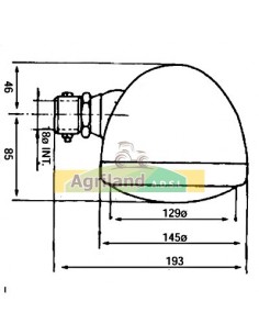 Phare avant droit 12V-40/45W 715 014 R91 , 715014R91 , AL12064 , JD12064AL  2