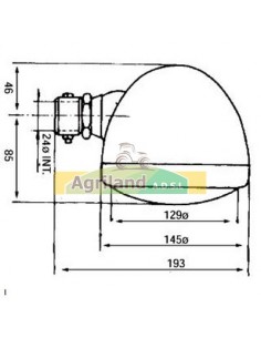 Phare avant gauche 12V-40/45W 715 015 R91 , 715015R91 , AL12065 , JD12065AL  2