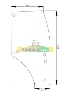 Vitre de porte droite bombée et teintée R198625 , R198625N